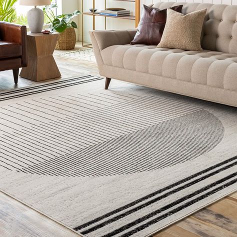 Trent Austin Design® Corum Abstract Area Rug in Black/Ivory & Reviews | Wayfair Light Grey Rug, Stylish Rugs, Austin Design, Light Grey Area Rug, Rug Direct, Blue Elephants, Ivory Area Rug, Black Area Rugs, Geometric Area Rug