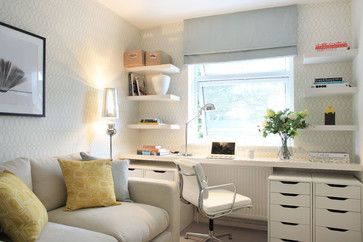 Clever Storage Ideas For Your Spare Room - Forbes  With the TV on the west wall, this would be perfect. Time to recycle the trundle! Small Home Office Guest Room, Spare Room Office, Bedroom Office Combo, Guest Room Office Combo, Spare Bedroom Office, Home Office/guest Room, Guest Bedroom/office, Guest Room Design, Guest Room Office