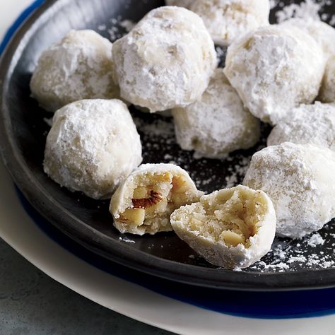 Walnut Snowball Cookies Recipe - Yotam Ottolenghi | Food & Wine Walnut Snowball Cookies, Walnut Balls, Mexican Wedding Cookies Recipes, Wedding Cookies Recipe, Snowball Cookie Recipe, Russian Tea Cake, Mexican Wedding Cookies, Snowball Cookies, Walnut Cookies