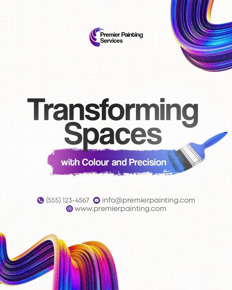 What does transformation mean to you? Everyone has different meaning and interpretation of what transformation is and is not. Well for Premier Painting Services transforming a house, building or office into a more colourful setting is their definition of transformation. With the right amount of colours and precision, you can transform an ordinary house into an extraordinary one. ... Hello fellas... I'm hear again with another one (as DJ Khaled would say). Do let me know what you think of Poster Colour Painting, Ordinary House, Paint Poster, Photoshop Tutorial Graphics, Christian Graphic Design, 브로셔 디자인, Ads Creative Advertising Ideas, Social Media Branding Design, Graphic Design Quotes