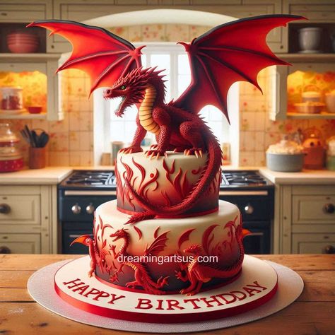 Dragon Birthday Cake: How To Make A Birthday Cake For Dragon Lovers Dragon Themed Birthday Cake, How To Train A Dragon Cake, D And D Cake, Dragon Cakes For Kids, Dragon Cake Ideas, Dragons Cake, Amazing Birthday Cakes, Cake Sculptures, Cake Dragon