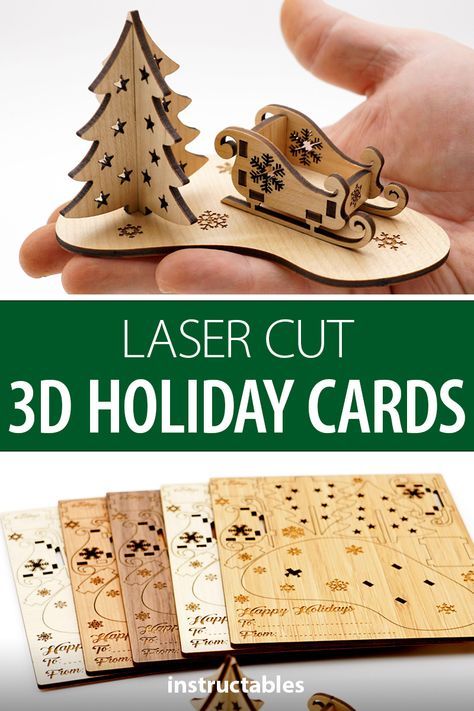 Laser Canvas Ideas, Christmas Laser Wood Crafts, Laser Engraver Projects Christmas, Glowforge Holiday Projects, Cnc Christmas Gifts, Quick Laser Projects, Woodworking Laser Projects, Lasercut Gift Idea, Wooden Christmas Cards