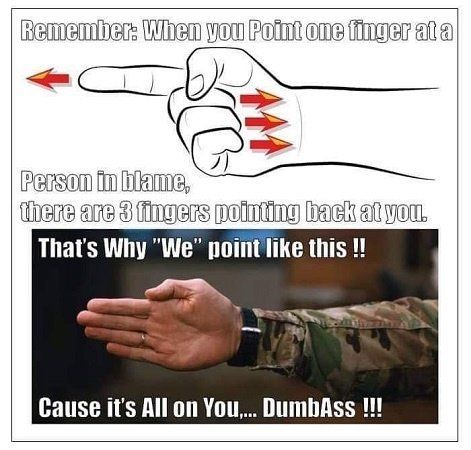 A single finger pointing says, "you're wrong." A knife hand says, "you're ate the f*ck up, private!" Marine Corps Humor, Military Jokes, Army Memes, Military Memes, Army Humor, Army Infantry, Military Quotes, Military Humor, Warrior Quotes