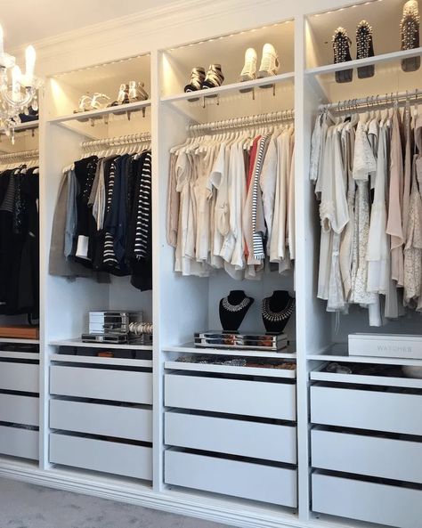 Ikea Closet System, Closet Makeovers, Functional Closet, Ikea Pax Closet, Pax Closet, Master Closet Organization, Pax System, Small Bathroom Diy, Ikea Closet