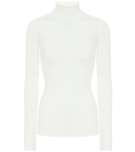 WARDROBE.NYC - Release 05 wool turtleneck sweater - Any item from WARDROBE.NYC is a masterclass in minimalism, especially this merino wool turtleneck sweater from Release 05. Sumptuously made in Italy in off-white, it's designed to be form-fitting, as well as to provide ample layering opportunities. seen @ www.mytheresa.com White Turtle Neck, Wardrobe Nyc, Wool Turtleneck Sweater, White Wardrobe, Spring Knits, Ribbed Turtleneck Sweater, Wool Turtleneck, Ribbed Turtleneck, Sweater Fashion