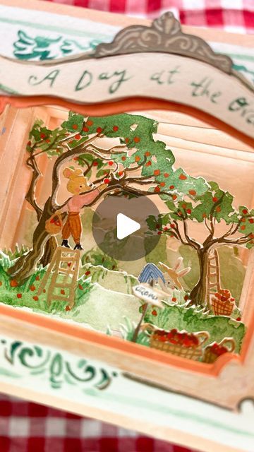 Alley McGlynn on Instagram: "Here’s a peek behind the scenes of how I created my latest tunnel book project - one of my tiniest and most delicate cut-paper scenes yet! I absolutely love how the delicately painted layers all came together in the end to capture one of my favorite autumn memories 🍎🍁  If you’re looking for a tutorial on how to make one of these sweet 3D books, I have a reel pinned on my page just for that! This is such a great craft project for the autumn and winter seasons to capture memories and share as gifts 🥰 ✨  #illustrator #illustration #paperartist #paperart #3dpaperart #miniatures #miniatureworld #tunnelbook #autumn #process #autumncrafts #fallcrafts #papercrafts" Diy Pop Up Book Tutorials, Pop Up Book Tutorial, Tunnel Book Tutorial, Tunnel Books, Tunnel Book, Book Tutorial, 3d Paper Art, Autumn Crafts, Illustrator Illustration