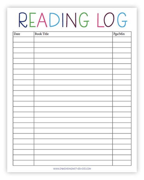 Free Printable Reading Log, Sight Words Lists and Learn to Read Tips Organisation, 3rd Grade Morning Binder, Homeschool Charts Free Printable, Homeschool Templates Free Printables, Reading Log Minutes, 1st Grade Reading Log, Student Reading Log, Home Reading Logs Free Printable, Book Log Free Printable