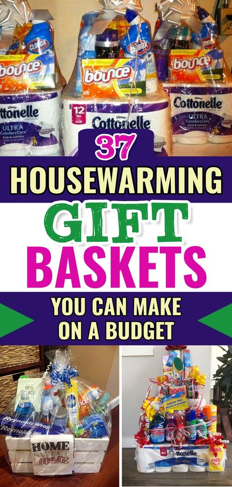 Get Well Baskets, Practical Housewarming Gifts, Sympathy Gift Baskets, Homemade Gift Baskets, Care Basket, Housewarming Gift Baskets, Baskets Ideas, Raffle Baskets, Homeowner Gift