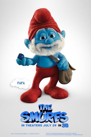 The Smurfs Movie Papa smurf ✫ #smurfs #movie #papasmurf #blue #black #love #film #small  #papa #smurf #white #red #beard Smurfs Movie, Smurfs Party, The Smurfs 2, Fred Armisen, Papa Smurf, George Lopez, Neil Patrick Harris, Decal Paper, Planner Scrapbook