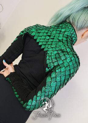 Bolero Pattern, Dragon Costume, Dragon Scales, Dragon Scale, Dragon Pattern, Future Fashion, Fantasy Clothing, Fantasy Fashion, Ladies Tops Fashion