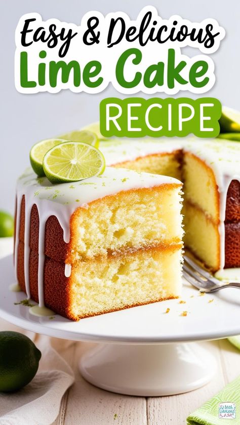 Whip up a zesty lime cake with this easy recipe! Perfectly soft, moist, and bursting with fresh lime flavor, this cake is ideal for any occasion. Whether you're a beginner or a baking pro, this lime cake is simple to make and brings a refreshing twist to dessert. Pair it with a lime glaze for an extra citrus kick. A must-try for lime lovers! #LimeCake #EasyBaking #DessertRecipe #CitrusCake #BakingIdeas #SimpleDesserts #MoistCake #HomemadeDesserts #CakeRecipes #ZestyFlavor Lime Glaze For Cake, Lime Jello Cake Recipe, Keylime Cake Recipe Easy Key Lime Pie, Lime Cake Recipe Easy, Jello Cake Recipes, Lime Cake Recipe, Key Lime Pound Cake, Lime Glaze, Citrus Cake