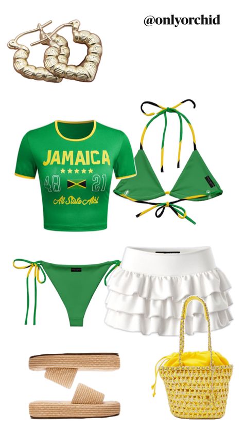 #outfit #summeroutfit #swimsuit #Jamaica #fashion #summerfashion #jamaican #islandgirl #swimsuitoutfit #islandgirlaesthetic #fitinspo #islandgyal Outfit Ideas Jamaica, Jamaican Bathing Suits, Cabana Outfit Women, Summer Boat Party Outfit, Puerto Rico Birthday Outfits, Jamaica Summer Outfits, Cute Outfits For Jamaica Vacation, Jamaican Outfits Black Women, Jamaica Bathing Suit