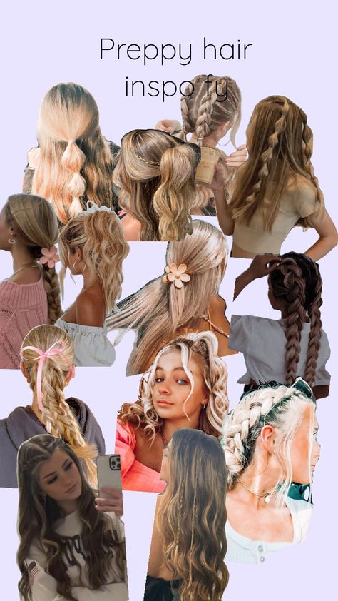 Preppy hair inspo for you 🌴🌸🌊🤍✨️🧋🫧 #fyp #hair #preppy #cute Preppy Ponytail Hairstyles, Preppy Updo Hairstyles, School Athstetic, Preppy Hairstyles For Short Hair, Cute Preppy Hairstyles, Preppy Hair Styles, Preppy Hairstyles For School, Cute Hair Ideas For School, Braids Hairstyles For Short Hair