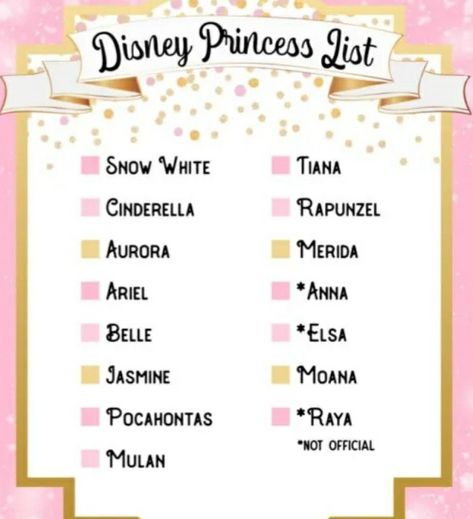 Types Of Princesses, Disney Princess Names List, Disney Princess Movies List In Order, List Of Disney Princesses, Disney Princess Movies List, Princess Movies List, Disney Clips, Disney Princess List, Disney Princess Games