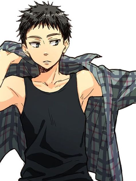 Short Hair Anime, Anime Hairstyles Male, Short Hair For Boys, Hair Anime, Anime Guys Shirtless, Short Black Hairstyles, Anime Child, Poses References, Anime Hair