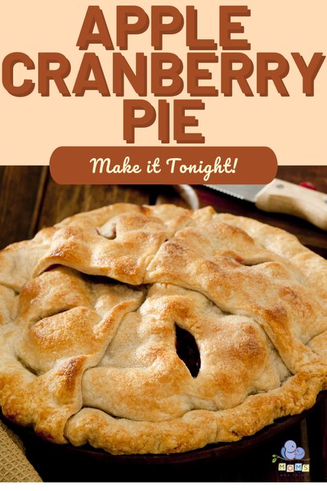 Apple pie is one of the most cherished American desserts. Add a dash of cheer to your table this year by adding the tartness of cranberries. | Moms Who Think Easy Nantucket Cranberry Pie, Cranberry Apple Pie Recipe, Cranapple Pie, Thanksgiving Entrees, Christmas Apple Pie, Apple Cranberry Pie Recipe, Decadent Pies, Cranberry Apple Pie, Cranberry Pie Recipes