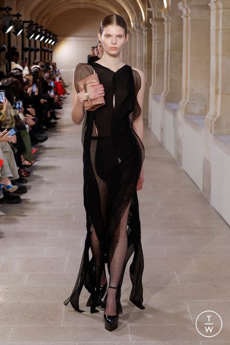 Victoria Beckham Collection, Apocalyptic Fashion, Comfy Dresses, Parisian Chic, Comfortable Dress, High Waisted Trousers, Couture Collection, Floral Midi Dress, The Guardian