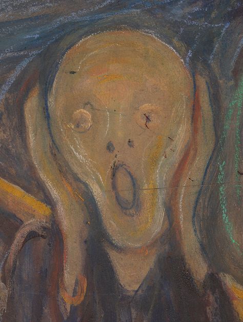 Close-up of Edvard Munch's The Scream, the most famous painting in Norway. Burning Money, Edvard Munch The Scream, Munch The Scream, Most Expensive Painting, Famous Art Paintings, Expensive Paintings, Famous Art Pieces, Expensive Artwork, Most Famous Paintings