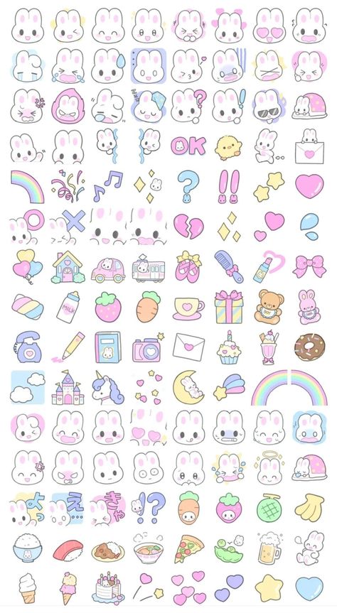 Free Printable Planner Stickers Kawaii, Cute Small Drawings, Sticker Design Inspiration, Cute Easy Doodles, Book Crafts Diy, Free Printable Planner Stickers, صفحات التلوين, Stickers Kawaii, Pola Kartu