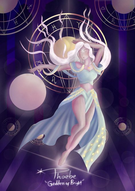 Phoebe Illustration by Aulia Rahma Phoebe Goddess, Greek Mythology