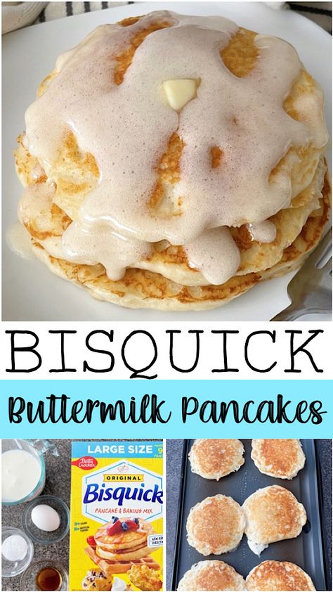 Start your day off right with a big stack of fluffy pancakes made with this Bisquick buttermilk pancakes recipe, cooked to golden perfection. These pancakes are the epitome of comfort, with their light and airy texture that melts in your mouth. Pancakes From Bisquick, Best Pancakes With Bisquick, Bisquick Pancakes Melt In Your Mouth, Bisquick Pancakes Fluffy, Pancake Recipe Bisquick, Bisquick Buttermilk Pancakes, Pancakes With Bisquick, Recipes Using Buttermilk, Bisquick Pancake Recipe