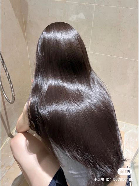 Silky Thick Hair, Long Glossy Hair, Healthy Silky Hair, Shiny Black Hair, Glass Hair, Long Shiny Hair, Hair Inspiration Long, Long Healthy Hair, Glossy Hair