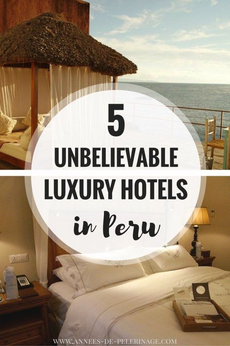 A list of 5 totally unbelievable Luxury Hotels in Peru. On amazing luxury hotel in lima, one in machu pichu - explore the very best hotels in Peru. Click for more!: Peru Honeymoon, Unique Hotels, Hotel Boutique, Peru Travel, Bucket Lists, Travel South, South America Travel, Beautiful Hotels, Luxury Hotels