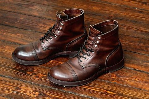 Fade of the Day - Red Wing 8111 Iron Ranger (3 Years) Red Wing Boots Iron Ranger, Red Wing 8111, Iron Rangers, Iron Ranger Boots, Red Wing Iron Ranger, Iron Ranger, Wing Boots, Mens Dress Boots, Luxury Boots