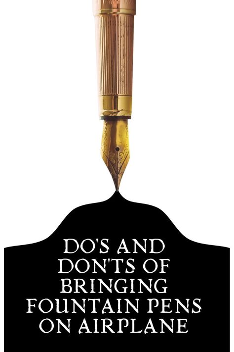 When bringing fountain pens on an airplane, there are essential do's and don'ts to ensure a smooth travel experience. Do empty the pen's ink reservoir before boarding to prevent leakage during air pressure changes. Do store the pen in a protective case to safeguard the nib and prevent damage. Fountain Pen Ink Storage, Fountain Pen Ink Bottles, Fountain Pen Case, Stationary Collection, Pilot Fountain Pen, On Airplane, On An Airplane, Pen Art Drawings, Fountain Pen Nibs