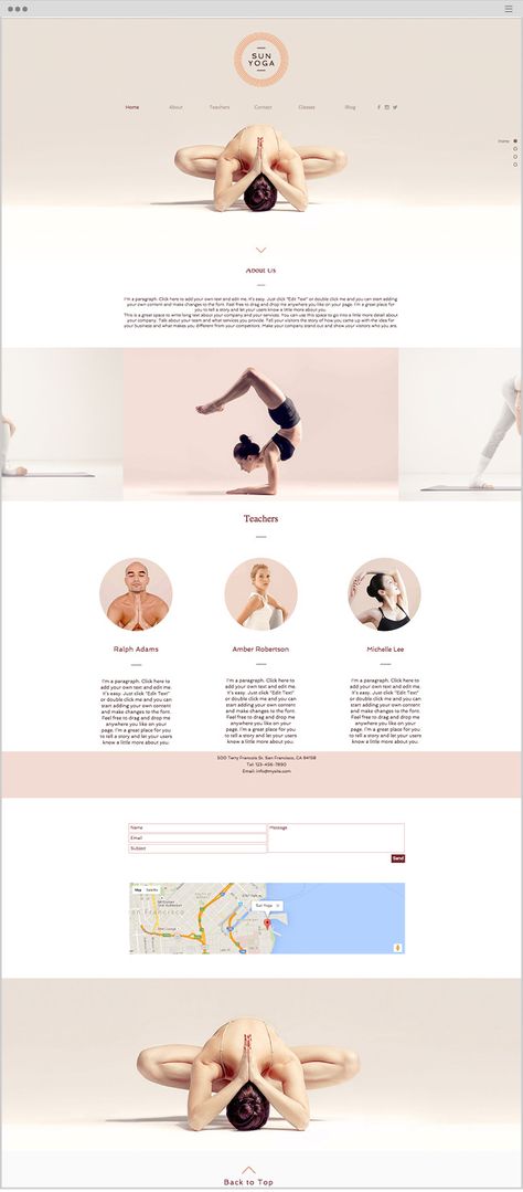 Yoga Website Template, Wordpress Design Inspiration, Yoga Web, Gym Items, Yoga Website, Ui Design Mobile, Layout Web, Web Design Quotes, Fitness Website