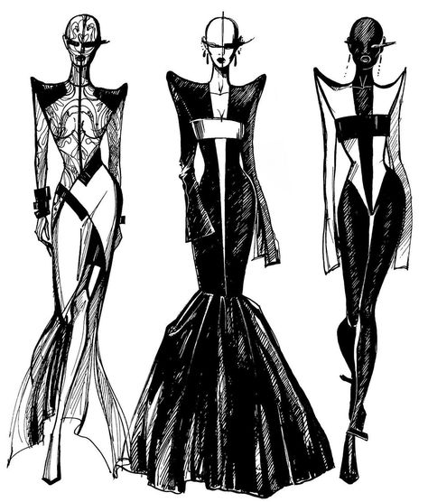 Fashion Sketchbook Inspiration, Fashion Collection Inspiration, Fashion Design Classes, Fashion Illustration Collage, Fashion Silhouette, Fashion Design Sketchbook, Fashion Design Collection, Fashion D, Fashion Illustration Sketches