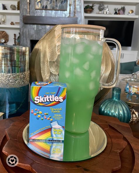 Skittles Flavored Water, Water Flavor Packet And Syrup Recipes, Christmas Water Packet Recipes, Heather070 Flavored Water, Skittles Drink Mix Recipe, Water Flavors Ideas, Sonic Ocean Water Packet Recipe, Mt Dew Water Recipe, Water Of The Day Flavors