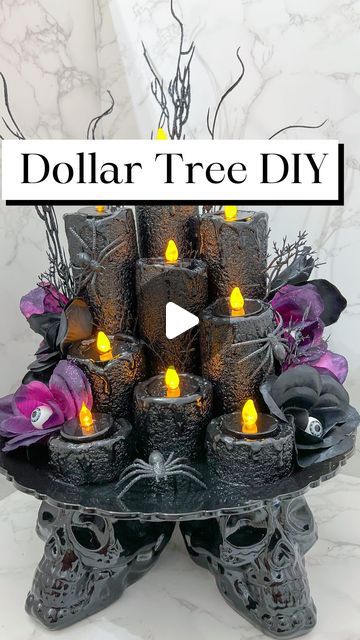 Diy Home Decor Fall, Pool Noodle Candles, Pool Noodle Halloween, Fall Home Decor Diy, Dollar Tree Diy Halloween, Halloween Candles Diy, Candle Hack, Dollar Tree Halloween Decor, Dollar Store Halloween Decorations