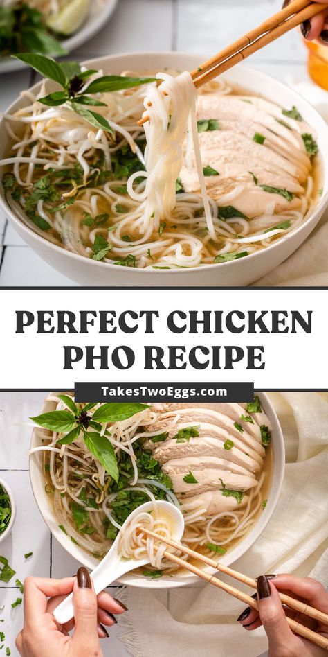 Pho Soup Recipe Authentic, Thai Pho, Recipe For Pho Soup, Whole Chicken Recipes Soup, Pho Chicken Recipe, Pho At Home, Chicken Pho Soup Recipe, Pho Seasoning, Phu Recipe