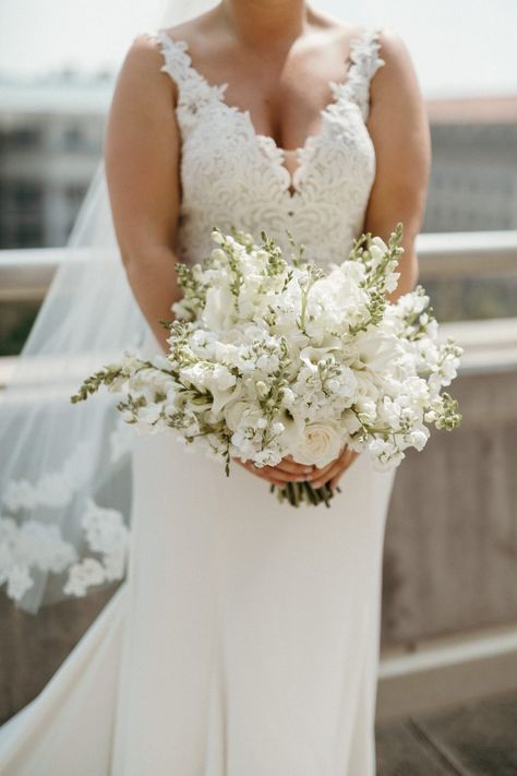 White Stock Bouquet, Stock Wedding Bouquet, Wedding Party Flowers, Stock Flower, Rose Wedding Bouquet, All White Wedding, Multicultural Wedding, White Wedding Bouquets, Wedding Ties