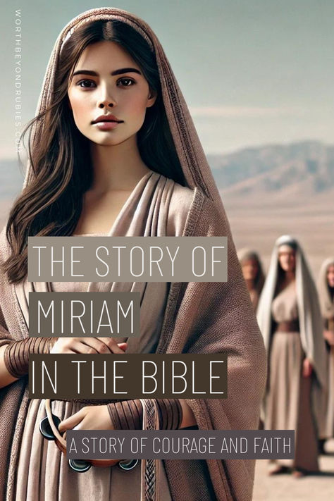 an image of a woman in ancient dress Miriam In The Bible, Miriam Bible, Bible Character Study, Printable Bible Study, Women In The Bible, Biblical History, Bible Study Printables, Bible Stuff, Bible Women