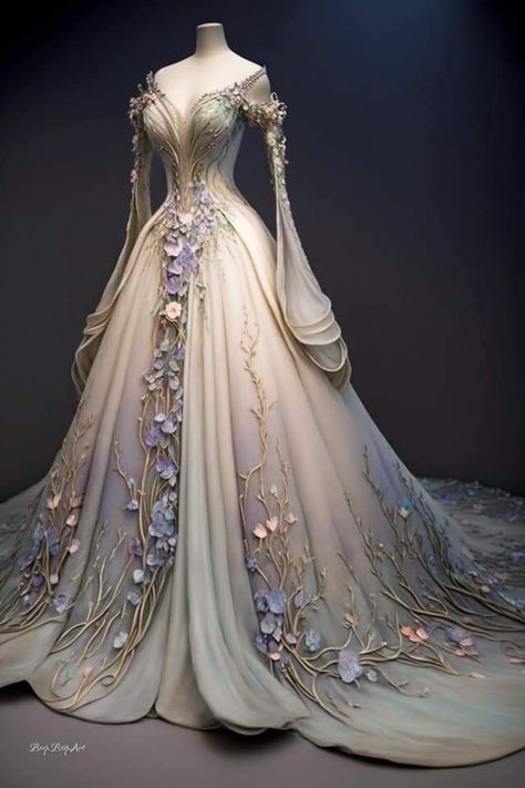 Prom Elegant, Ball Gowns Wedding Dress, Gowns Elegant, Gowns Dresses Elegant, Fairy Dresses, Royal Dresses, Fantasy Dresses, Dream Wedding Ideas Dresses, Gowns Prom