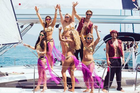 The winning crew will be announced at the regatta party on the final evening and rewarded with the best table along with the complimentary champagne. Champagne, Travel, Summer Outfits, Yatch Week, Yacht Week, Travel Inspo, Dj, Festival