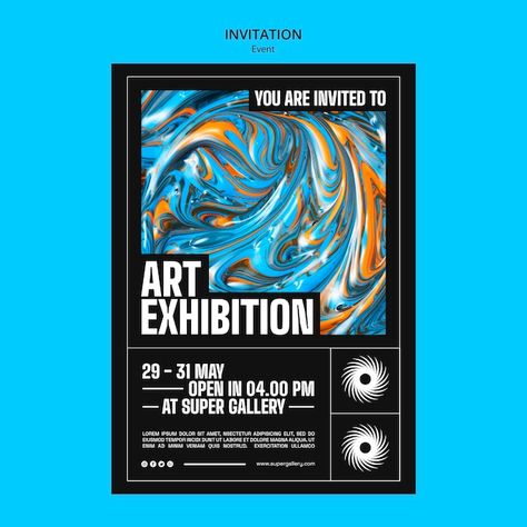 Event Poster Design Inspiration, Cool Poster Designs, Event Invitation Design, Posters Conception Graphique, Event Poster Template, Poster Design Layout, Event Template, Art Exhibition Posters, Flyer Design Inspiration