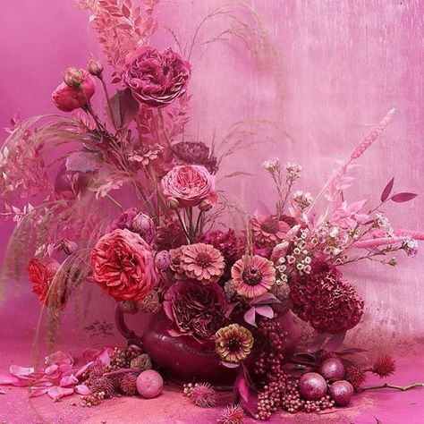 Monochromatic palettes. xk : @putnamflowers Monochromatic Flowers, Valentines Inspiration, Monochromatic Palette, Rose Of Sharon, Kelly Wearstler, F U, My Flower, Colorful Flowers, Wedding Designs