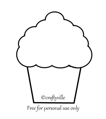 Printable Cupcake Template Cupcake Cutout Template, Cupcake Card Template, Birthday Cake Printable Templates, Preschool Cupcake Craft, Free Cupcake Printables, Muffin Template Free Printable, Cupcake Craft Preschool, Cupcake Template Free Printable, Muffin Template