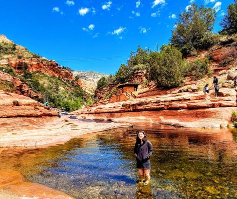 Small Desert Town, Western Travel, Slide Rock State Park, Desert Town, Visit Sedona, Sonora Desert, Oak Creek Canyon, Slide Rock, Road Trip Places