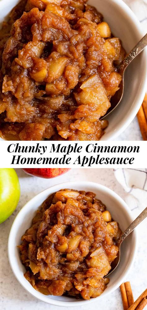 Chunky Applesauce Recipe, Vegan Applesauce, Paleo Fall Recipes, Homemade Applesauce Recipe, Homemade Applesauce Recipes, Applesauce Recipe, Savory Foods, Apple Sauce Recipes, Canned Apples