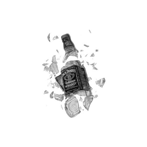 PSD Detail | Broken Jack Daniel's Bottle | Official PSDs ❤ liked on Polyvore featuring fillers, alcohol, drinks, food and extras Kristina Webb, Jack Daniels Bottle, Broken Bottle, Bottle Drawing, Ink Splatter, Horror Posters, Sketchbook Ideas, Broken Glass, Jack Daniels