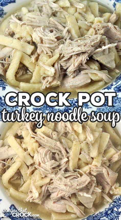 Turkey And Noodles Recipe, Turkey Soup Crockpot, Slow Cooker Turkey Soup, Turkey Soup From Carcass, Creamy Turkey Soup, Crock Pot Turkey, Turkey Vegetable Soup, Leftover Turkey Soup, Turkey Noodle Soup