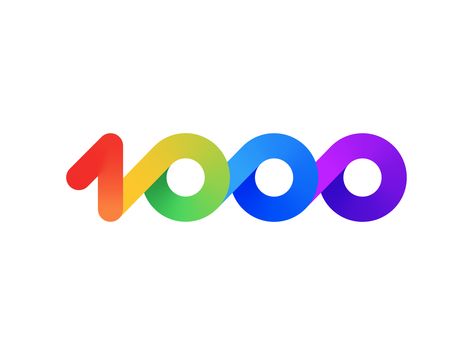 1000 Followers! by Victor Murea 1000 Number, Vision Logo, Logomark Design, Signs Design, 1000 Followers, Logo Number, Number Design, Make Your Logo, Logo Sign