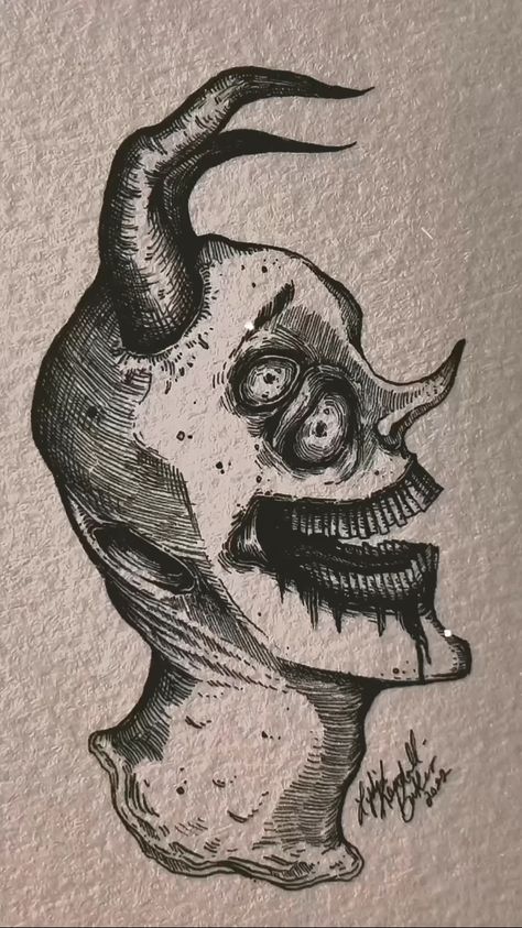 Drawing Astethic Dark, Drawing Scary Things, Scary Sketch Ideas, Cool Scary Drawings, Horror Artwork Sketch, Creepy Pen Art, Sketch Ideas Dark, Dark Draw Creepy Easy, Creepy Easy Drawings