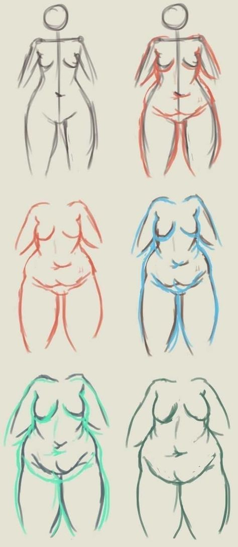 Thick Body Drawing, Body Type Drawing, Body Positivity Art, Plus Size Art, Body Drawing Tutorial, Body Reference Drawing, Body Drawing, Anatomy Art, Book Art Drawings