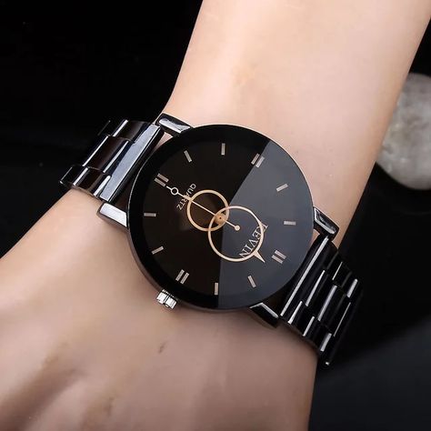 KEVIN New Design Women Watches Fashion Black Round Dial Stainless Steel Band Quartz Wrist Watch Mens Gifts relogios feminino _ - AliExpress Mobile Indian Rupee, Mens Casual Watches, Mens Watch Brands, Trendy Watches, Swiss Army Watches, Women Watches, Stylish Watches, Watches Women Fashion, Fashion Black