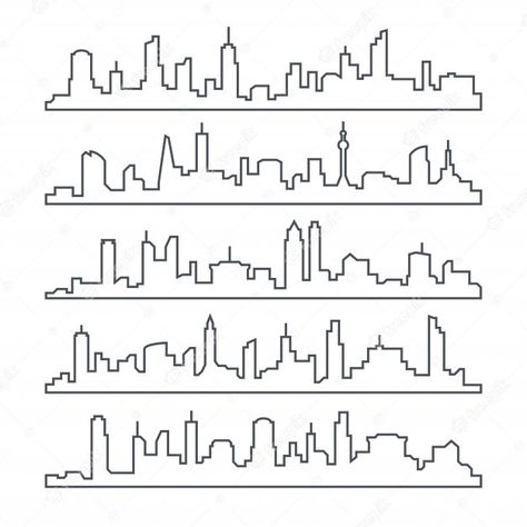 Johannesburg Skyline, Contour Line Art, Seoul Skyline, City Outline, Vector Cityscape, Skyline Image, Melbourne Skyline, Skyline Drawing, City Skyline Silhouette